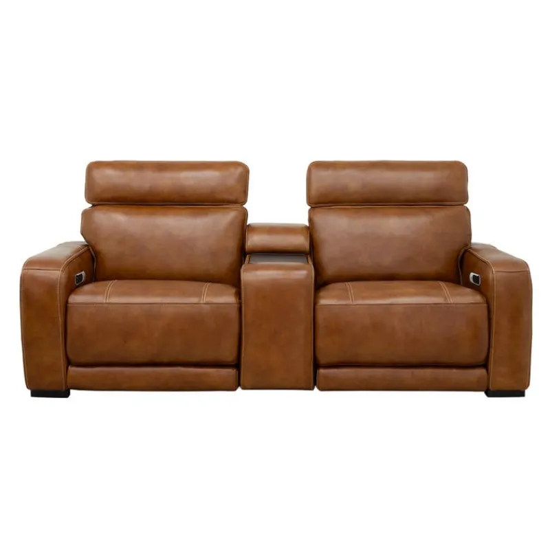 Modular Power Reclining Loveseat with Console, Built-In Speakers, Massage & Heat - 3 pcs