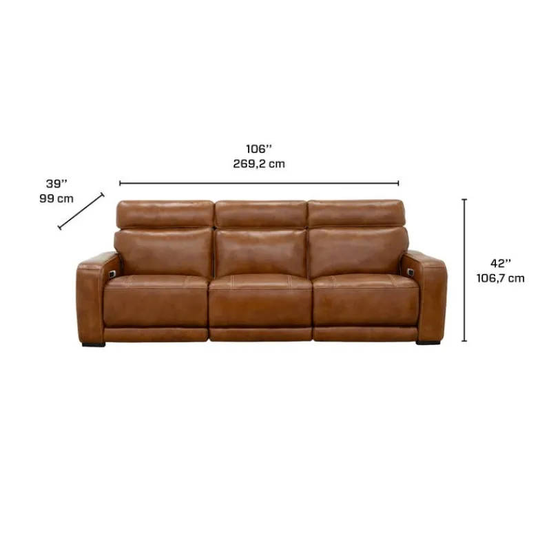 Modular Power Reclining Sofa with Built-In Speakers, Massage & Heat - 3 pcs
