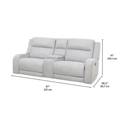 Modular Reclining Loveseat and Console with Storage and Cup Holders - 3 pcs
