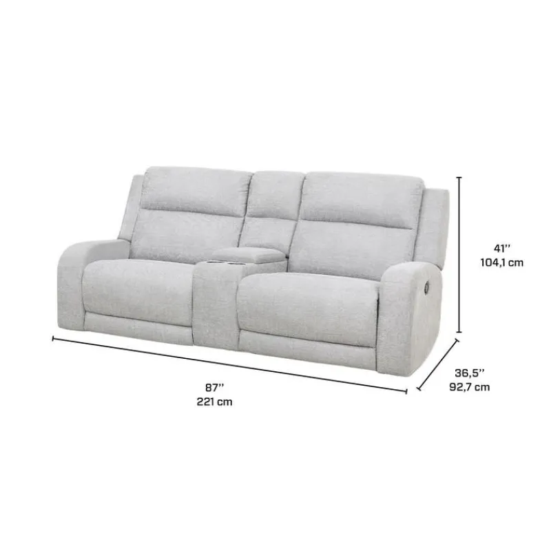 Modular Reclining Loveseat and Console with Storage and Cup Holders - 3 pcs