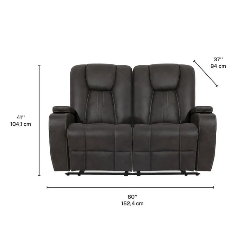 Modular Reclining Loveseat - 2 pcs