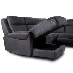 Modular Reclining Sectional with Fold-Down Seat, Chaise with Storage and Console - 6 pcs