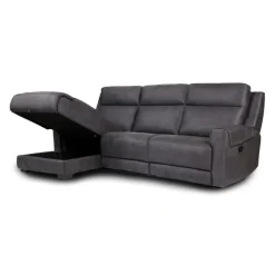 Modular Reclining Sectional and Chaise with Storage - 3 pcs