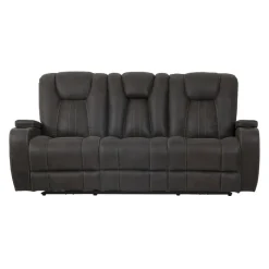 Modular Reclining Sofa with Drop-Down Backrest and Cup Holders - 3 pcs