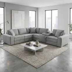 Modular Sectional and Console with Integrated Sound System – 6 pcs