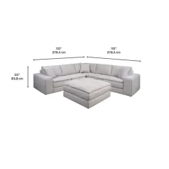 Modular Sectional with Ottoman - 5 pcs
