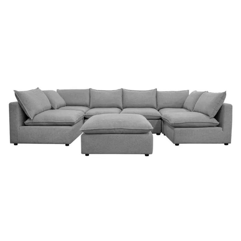Modular Sectional with Ottoman - 7 pcs
