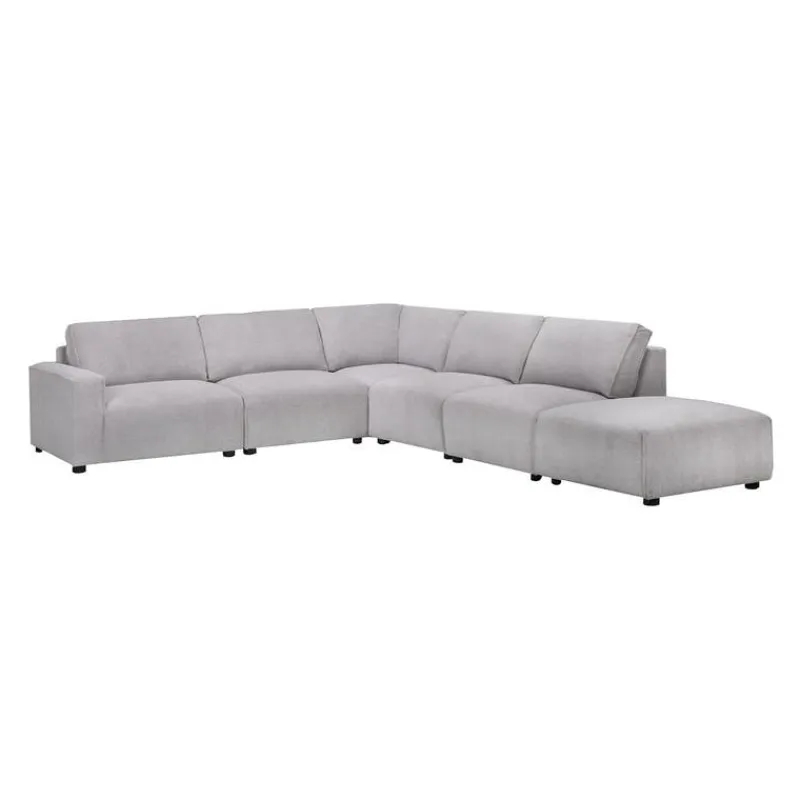 Sofa By Fancy Modular Sectional with Ottoman Positioned to the Right Seat - 6 pcs