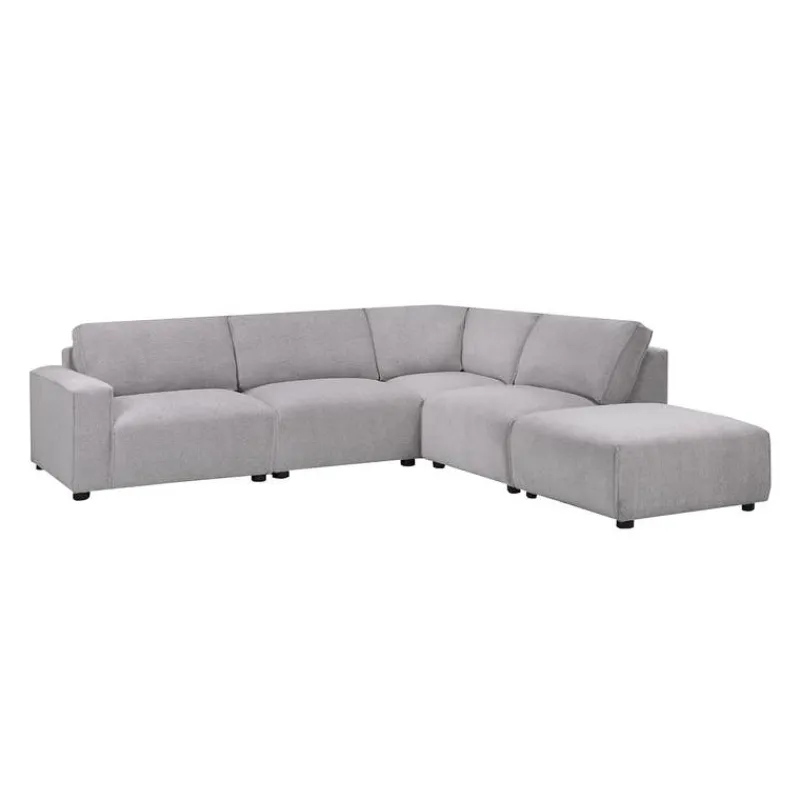 Sofa By Fancy Modular Sectional with Ottoman Positioned to the Right Seat - 5 pcs