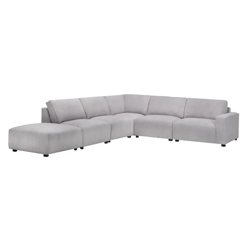 Sofa By Fancy Modular Sectional with Ottoman Positioned to the Left Seat - 6 pcs