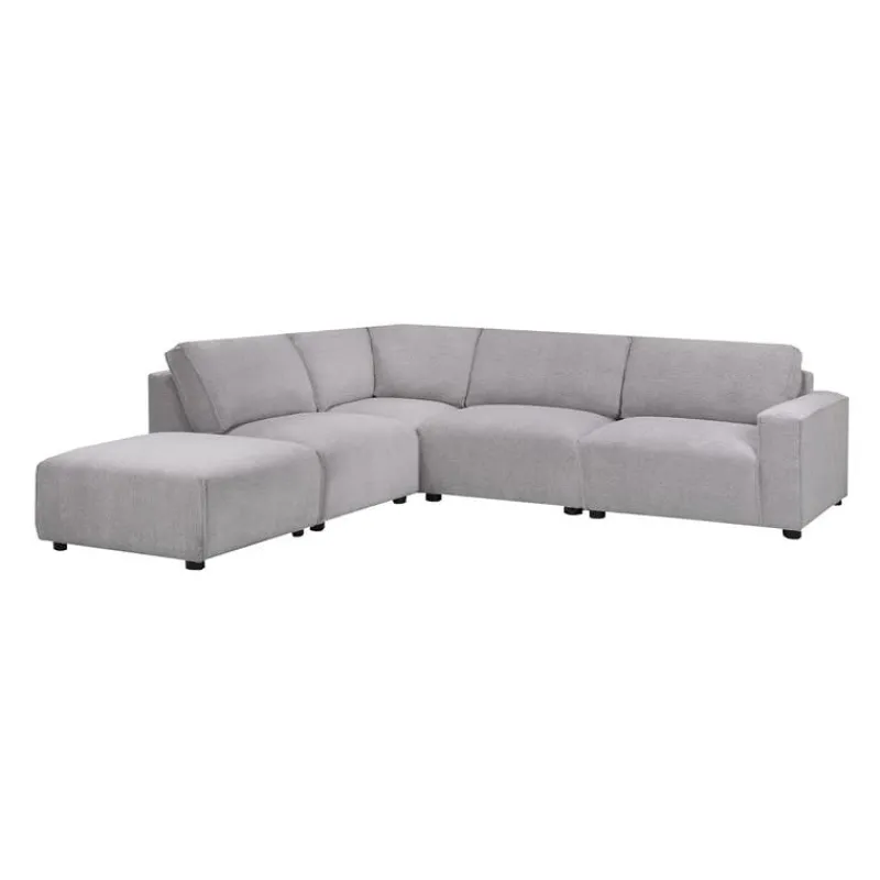 Sofa By Fancy Modular Sectional with Ottoman Positioned to the Left Seat - 5 pcs