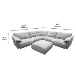 Modular Sectional with Ottoman - 6 pcs