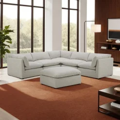 Modular Sectional with Ottoman - 6 pcs