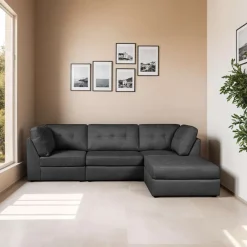 Modular Sectional with Ottoman - 4 pcs