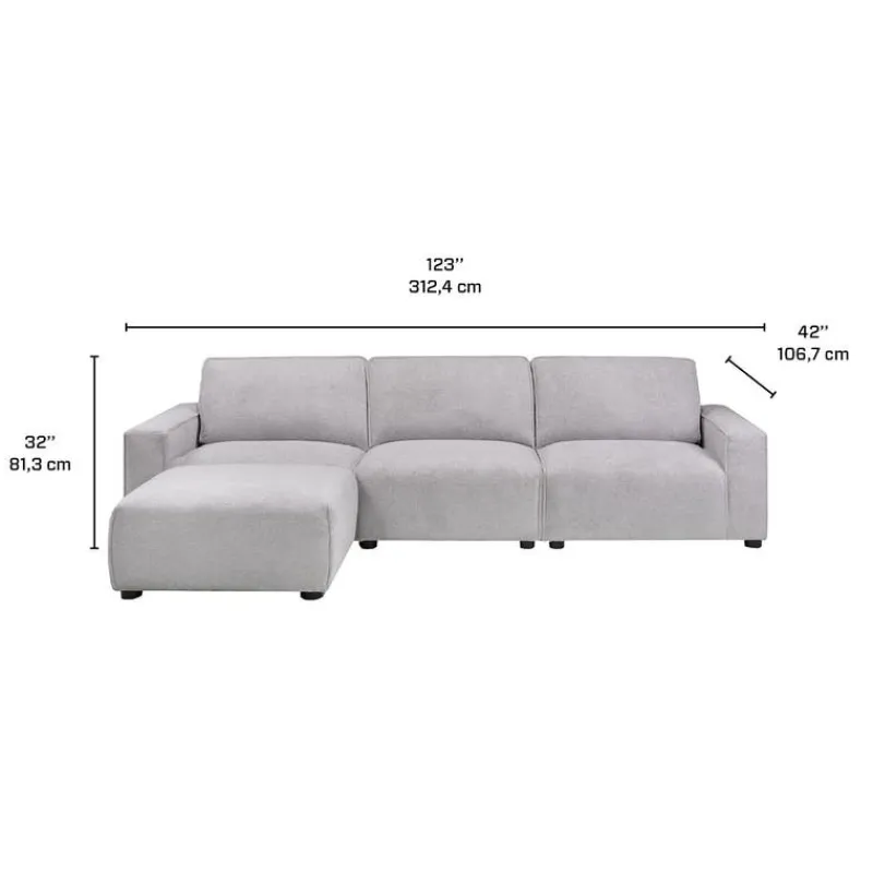 Sofa By Fancy Modular Sofa with Ottoman - 4 pcs