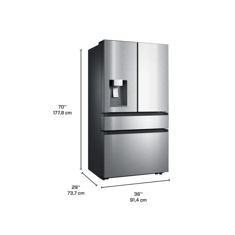 Moffat 22 Cu Ft 36 In Refrigerator Bottom Freezer, French door - MYE22HYPKFS