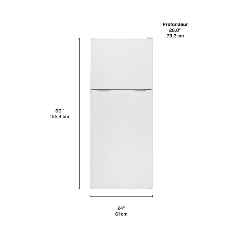 Moffat 11.5 Cu Ft 24 In Refrigerator Top Freezer - MPE12FGKLWW