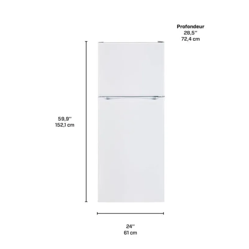 Moffat 11.5 Cu Ft 24 In Refrigerator Top Freezer - MPE12FGKWW