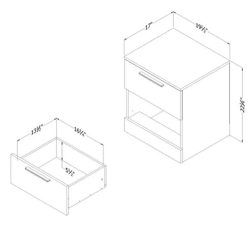 Meubles South Shore Nightstand - South Shore