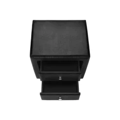 Monarch Nightstand - upholstered / 2 storage drawers - 21"h - leather-look -