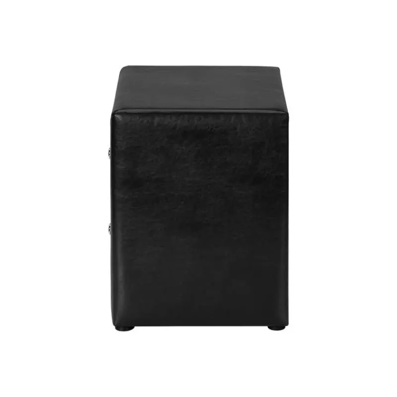 Monarch Nightstand - upholstered / 2 storage drawers - 21"h - leather-look -