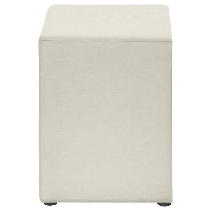 Monarch Nightstand - upholstered / 2 storage drawers - 21"h - linen-look -