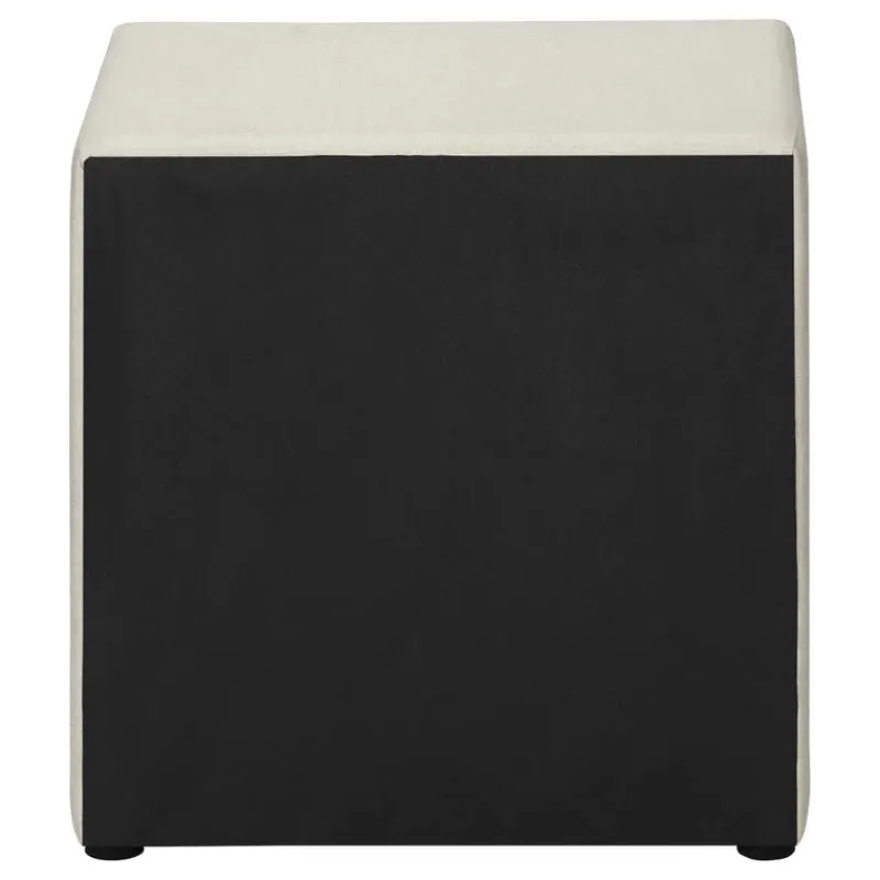 Monarch Nightstand - upholstered / 2 storage drawers - 21"h - linen-look -