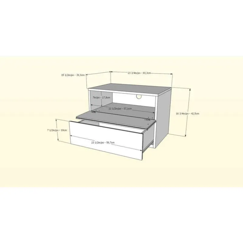 Nexera Nightstand, 1-Drawer, -