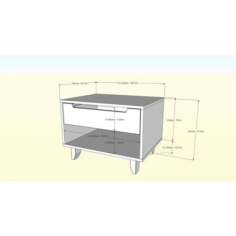 Nexera Nightstand, 1-Drawer, -