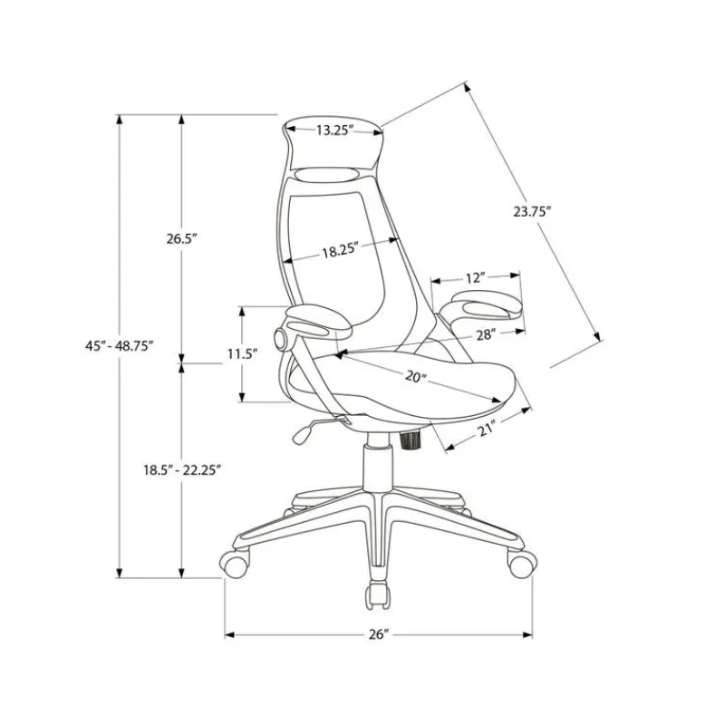 Monarch Office chair - leather-look / multi position -