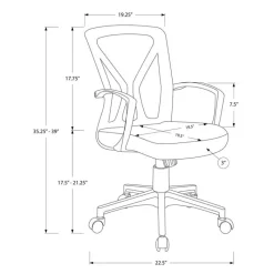 Monarch Office chair - / black base on castors -