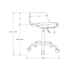 Monarch Office chair - juvenile low back - adjustable height -