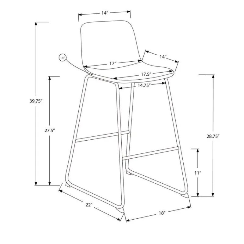 Monarch Office chair - standing desk / metal frame - curved backrest / leather- -