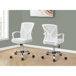 Monarch Office chair - / chrome base on castors -