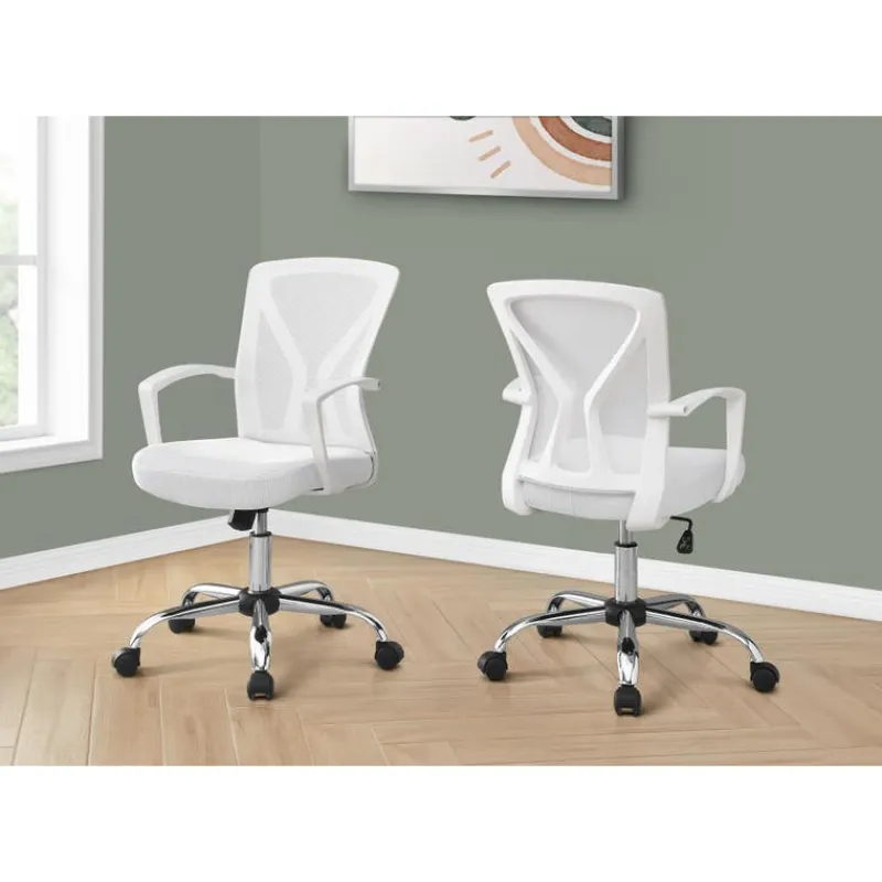 Monarch Office chair - / chrome base on castors -