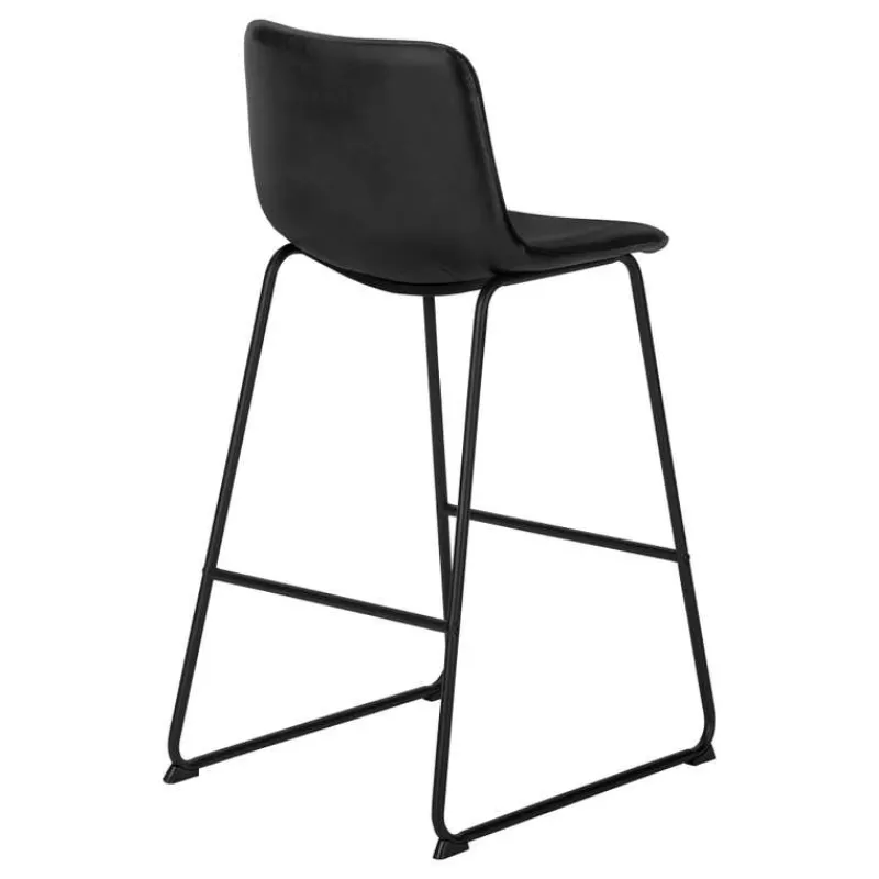 Monarch Office chair standing desk / metal frame - curved backrest / leather- -