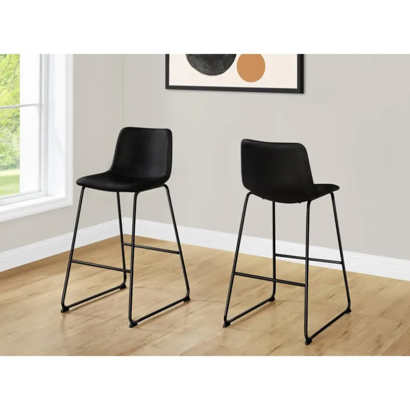 Monarch Office chair standing desk / metal frame - curved backrest / leather- -