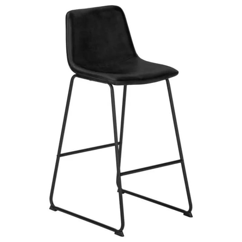 Monarch Office chair standing desk / metal frame - curved backrest / leather- -