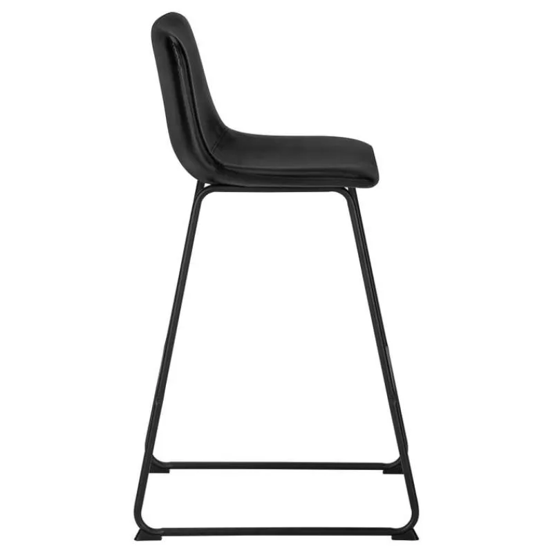 Monarch Office chair standing desk / metal frame - curved backrest / leather- -