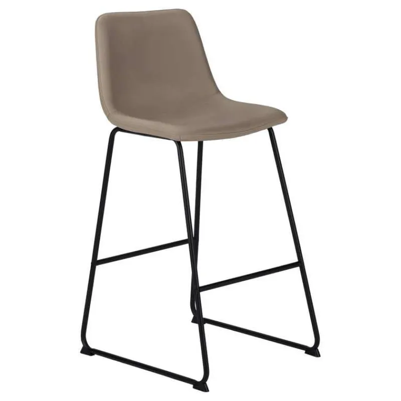 Monarch Office chair standing desk / metal frame - curved backrest / leather- -