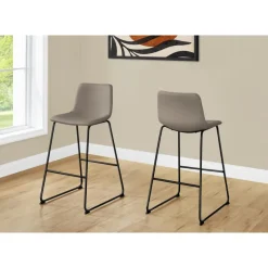 Monarch Office chair standing desk / metal frame - curved backrest / leather- -