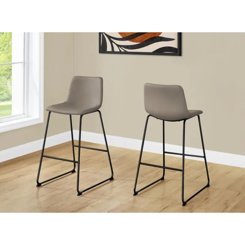 Monarch Office chair standing desk / metal frame - curved backrest / leather- -