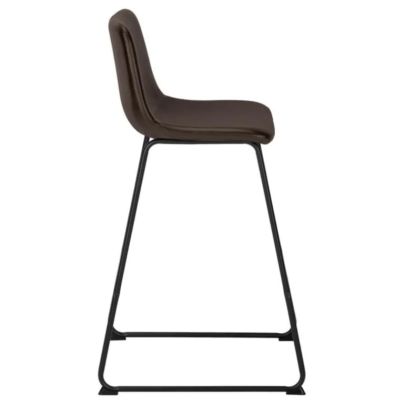 Monarch Office chair standing desk / metal frame - curved backrest / leather- -