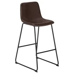 Monarch Office chair standing desk / metal frame - curved backrest / leather- -