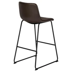 Monarch Office chair standing desk / metal frame - curved backrest / leather- -