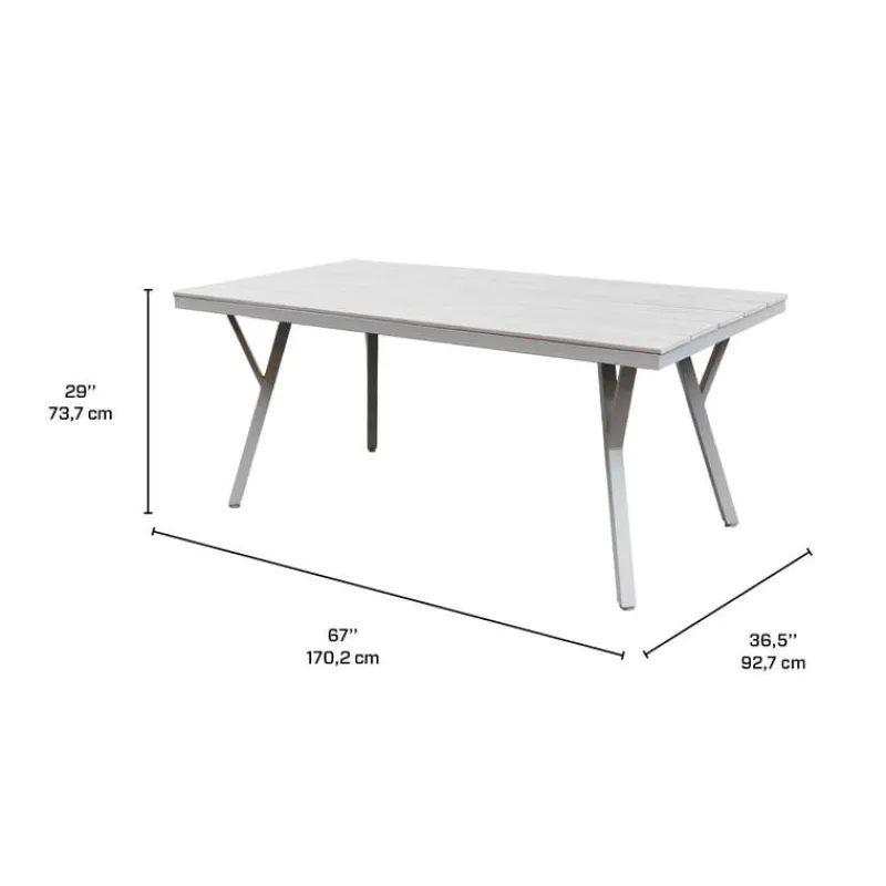 Outdoor Polywood and Aluminum Table with 4 Chairs