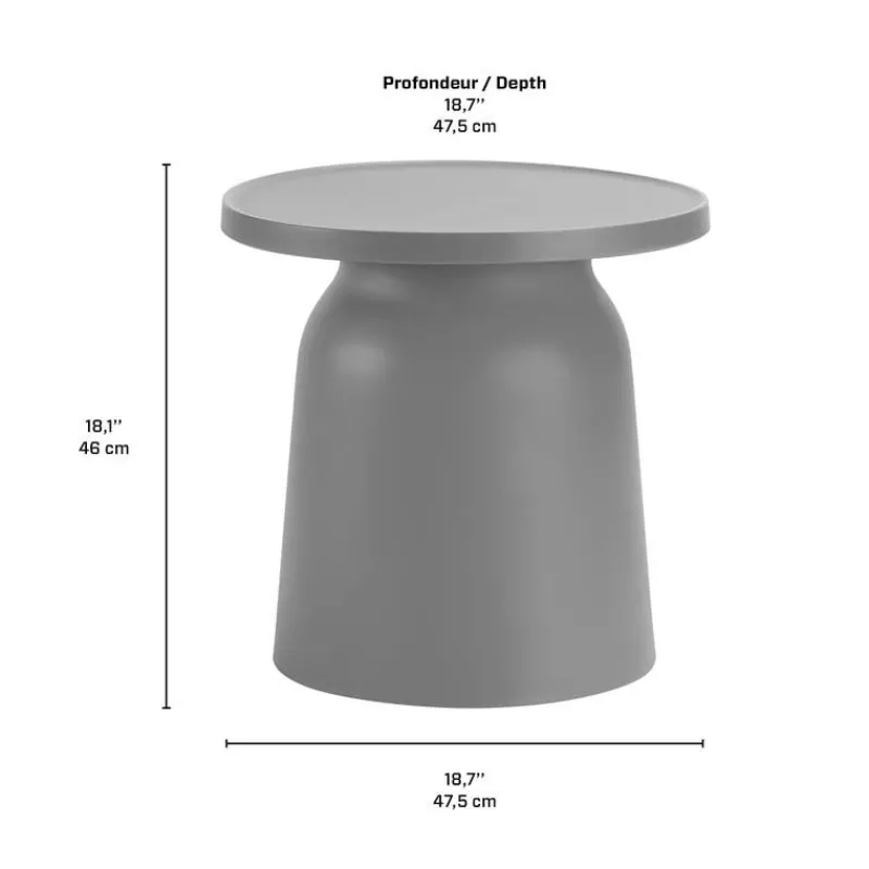 Outdoor Resin Accent Table -
