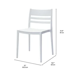 Outdoor Resin Dining Set with 1 Round Table and 4 Stackable Chairs -