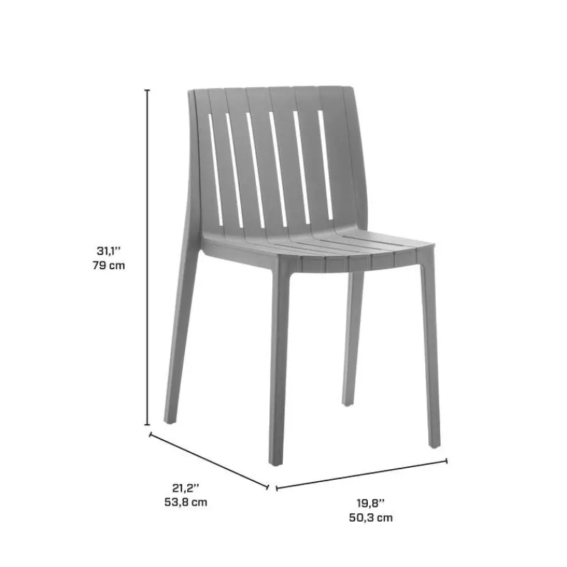 Outdoor Resin Dining Set with 1 Rectangular Table and 4 Stackable Chairs -