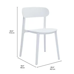 Outdoor Resin Dining Set with 1 Round Table and 4 Stackable Chairs -